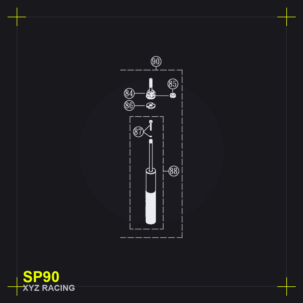 External Damping Strut Kit (Complete) (SP90)