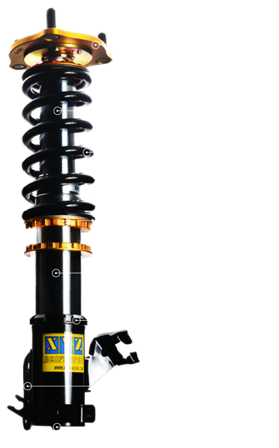 XYZ Racing Drift Spec Coilovers — Audi A3 8L 4WD φ50 1998-2002