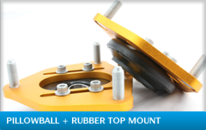 Pillow ball + rubber top mount