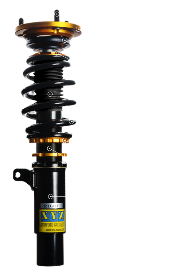 XYZ Racing Super Sport Coilovers — BMW 3 SERIES E30 4/6 CYL φ51 1982-1992